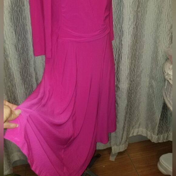 Rekucci Women's Flippy Fit N' Flare Dress with 3/4 Sleeves - Picture 7 of 14